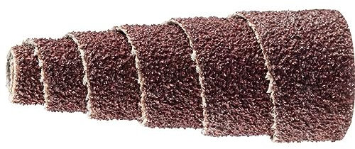 PFERD 152591 Poliroll Schleifrollen PR und PRK, Polico Schleifkonen PCO, Konische Form, Ausführung Korund A, 80 Korngröße, 15mm x 35mm, 50 Stück