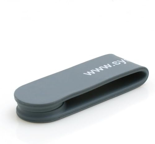 System-S Magnet Clip Kabelbinder Kabelclip für Kopfhörer Kabel Earphones in Grau