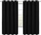 Utopia Bedding Verdunkelungsvorhänge mit Ösen thermovorhang 2er Set [132x160 cm, Schwarz] wärme und kälteisolierende und schalldämmende Vorhang Blickdicht für Wohnzimmer, Schlafzimmer & Büro