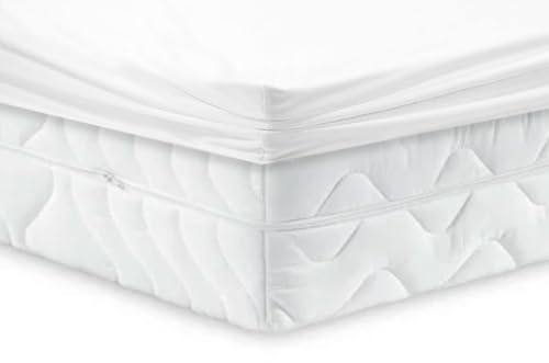 Abwischbares Spannbetttuch mit Rundumgummizug, wischdesinfektionsgeeignet, Matratzenschutz, Matratzenbezug wasserdicht✓ abwaschbar✓ wischdesinfektionsgeeigne (80x200cm)