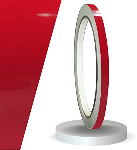 siviwonder Zierstreifen rot Glanz in in 5 mm Breite und 10 m Länge für Auto Boot Jetski Modellbau Klebeband Dekorstreifen Seitenstreifen Klebestreifen DIY Basteln selbstklebend