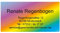 Visitenkarten Regenbogen mit Ihrer kompletten Adresse, 54 Stück, ca. 88 x 45 mm