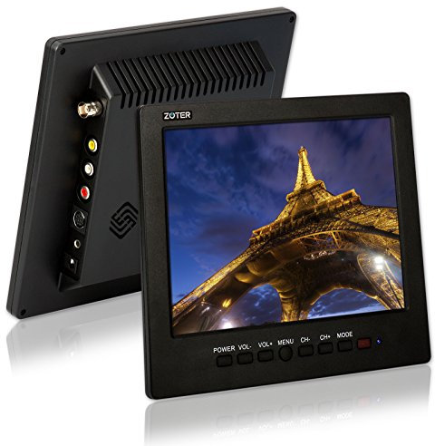 CCTV Monitor, BNC, Speaker, ZOTER 8 inch Portable Audio LCD Mini Screen Black for Security Camera DVR