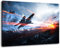 Dark Battlefield Format 100x70 cm fertig gerahmte Kunstdruckbilder als Wandbild - Billiger als Ölbild oder Gemälde - KEIN Poster oder Plakat