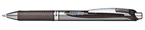 Pentel 3 Stück Tintenroller Liquid gel-tintenroller EnerGel BL80, schwarz