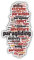 Paragliding Word Cloud Hochwertigen Auto-Autoaufkleber 8 x 15 cm
