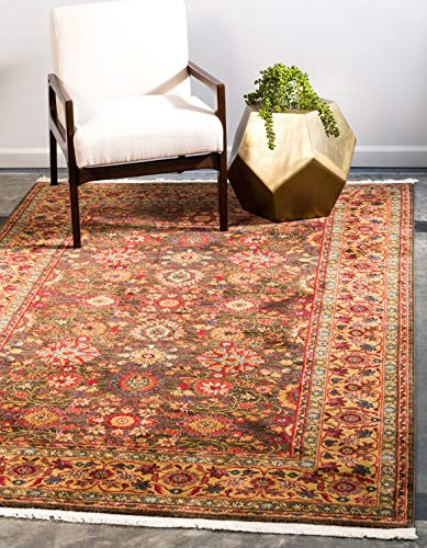 Unique Loom Edinburgh Collection Area Rug - Monroe (5' 1 x 8' Rectangle Light Brown/Beige)