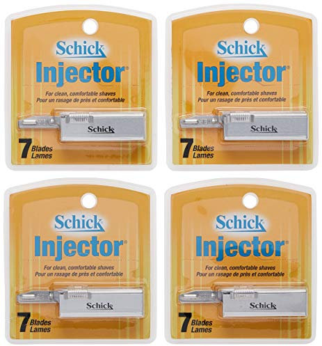 Schick Injector Blades, 7-Count Boxes (Pack of 4)
