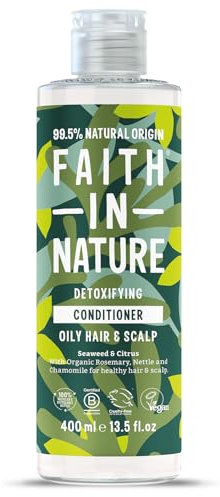 Faith in Nature Natürlicher Seetang & Zitrus Conditioner, Entgiftend, Vegan & Ohne Tierversuche, Frei von Parabenen und SLS, für Alle Haartypen, 400 ml