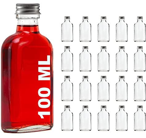 SLK GmbH 20 x 100 ml Bottiglie di Vetro vuote con Chiusura da slkfactory