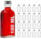 Juego de botellas de vidrio 20 unidades 100 ml pequeñas de cristal 0,1 Litro 12,3 cm de altura, con tapón de rosca, vacías y aptas para relleno, adecuadas para licores, aceite, vinagre, etc.) por slkfactory