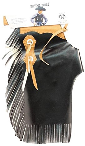 M & F Western Boys' Bigtime Rodeo Chaps Black Medium