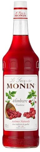 Monin Sirup Himbeere (1 x 1,0l) - für erfrischende Cocktails und Desserts - intensiv fruchtiger Himbeergeschmack - natürliche Zutaten