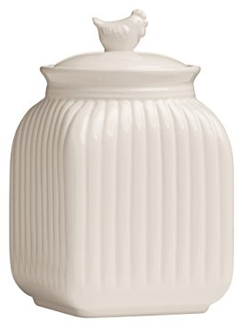 Premier Housewares Mrs Henderson Canister, Cream, 20 x 12 x 12 cm