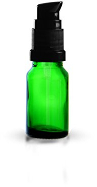 24 x Grünglasflasche 10ml inkl. Pumpverschluss DIN 18mm schwarz (geeignet für alle wässrigen und fließfähigen Flüssigseifen und Cremeseifen mit einer Viskosität von 1.000-10.000 cps Centipoise)