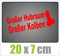 Dinger-Design Aufkleber GROßER HUBRAUM GROßER KOLBEN Sticker JDM OEM Tuning Decal Stickerbomb rot