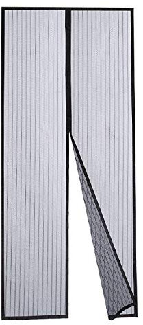 DOOREASY Écran magnétique de porte en option, boucle complète du cadre en maille polyester cousue, aimants supplémentaires et barres de poids, pas d'espace le plus léger (convient aux portes jusqu'à 71,1 x 200,7 cm)