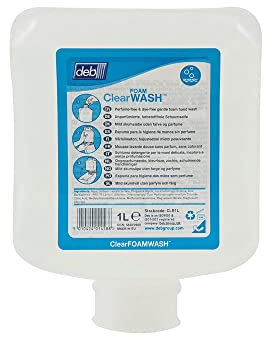 Deb Refresh Clear Foam Wash, Schaumseife, 1 Liter Kartusche, 6 Stück