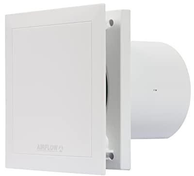 Airflow® QT100B Extractor Fan Basic – 100mm/4 Duct - German Made, 2 Speed Operation, Ultra Quiet 25 dB(A), Energy Efficient 5/9W, Upto 25 L/s, QuietMark Certified, 3-Year Warranty