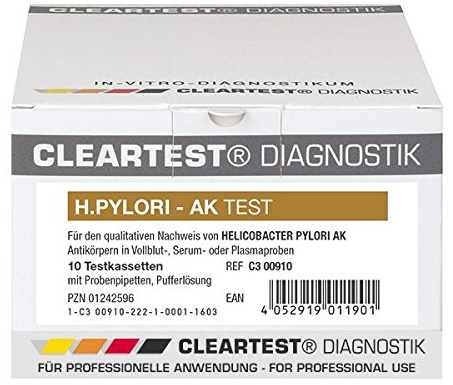 CLEARTEST 03011659 Pylori Testkassetten (20-er Pack)