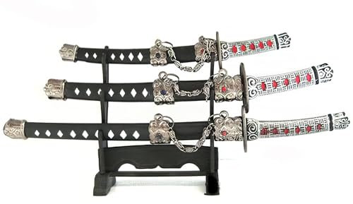 unberkant 3er Samurai Schwerten Set Brieföffner mit Ständer HK33-3