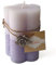 Candele D'Aurora Janet Candela a Forma di Fiore, Cera vegetale, Viola, 7.5x7.5x10 cm
