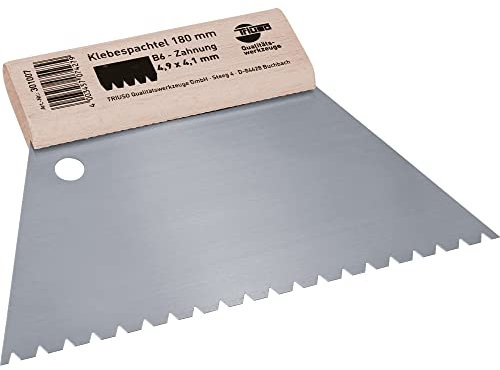 TRIUSO Klebespachtel 180m m, gez.5x4mm Trapezverzah