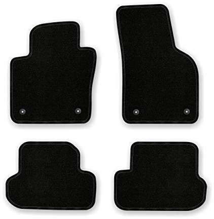 Bär-AfC Auto Fußmatten Basic passend für VW Beetle ab 2011, Autoteppiche Nadelvlies Schwarz, Rand Kettelung Schwarz, Set 4-teilig, VW05033