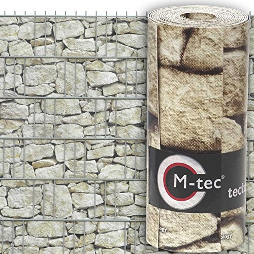 Sichtschutzstreifen mit Motiv / M-tec print ® / PVC / Sandstein Toscana ✔ für 9 Reihen im Zaunfeld ✔ inkl. 18 Klemmschienen ✔ kein Verbleichen ✔ kein Schrumpfen ✔ knitterfrei - SIE KAUFEN HIER DIREKT BEIM HERSTELLER -