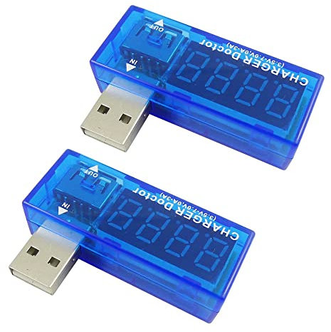 Aihasd 2PCS USB Charger Doctor Multimeter Ladegerät Detektor Strom- und Spannungsmesser Digitaler Voltmeter Tester 3,5 V-7,0 V, 0-3A