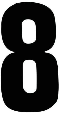 WHL Pack of 3 Wheelie Bin House Numbers - Black Number 8