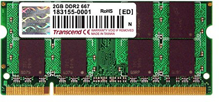 Trascend Memoria RAM, 2 GB, Moduli per Acer, Desktop, SO-DIMM, DDR2, 667 MHz