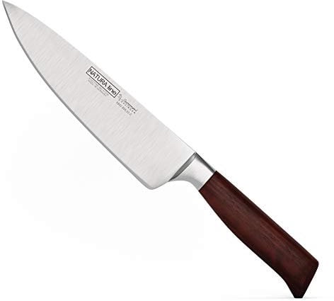 Burgvogel Solingen Natura Line, sehr scharfes Küchenmesser rostfrei, Made in Germany braun rot Kochmesser Natura Line (8 Zoll = 20 Cm)