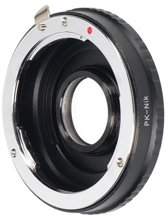 ayex Adattatore con lente correttiva compatibile per obiettivi Pentax K su fotocamere compatibili Nikon F
