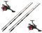 Welsrute 2 x Waller Rute 3 Meter 200g + Rolle BM 7000 mit Schnur (Fischrute Rolle Combo, Spinning, Schwarz, Silber, Rot, 3 Meter, Monofilament)