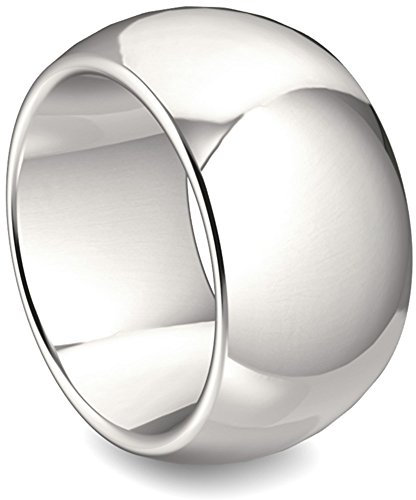 massiver Ring hochwertige Goldschmiedearbeit aus Deutschland (Sterling Silber 925) 14 mm breit, Handschmeichler, schlichter schwerer Silberring, Damenring, Herrenring
