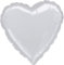 Metallic Silver - Standard Heart