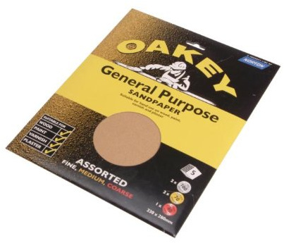 Glasspaper Sheets Assorted Pack 5