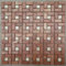 Mattonelle in pietra naturale, 30 x 30 cm, 8 mm, mosaico, rosso, beige, crema, mix di marmo, M524