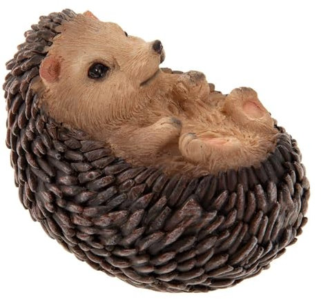 SIDCO Igel Dekofigur Garten Herbstdeko Gartenfigur Tiergfigur Dekoigel Kunststein