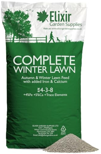 Elixir Gardens Complete Winter Lawn | Autumn Winter Lawn Food Optimized for British Climate | 25kg Bag (Treats 714sqm)