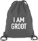 Shirtstreet24, I Am Groot, Serien Nerd Turnbeutel Rucksack Sport Beutel, Größe: onesize,Dunkelgrau