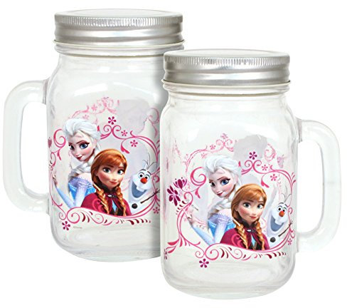 Disney RSquared Lot de 2 bocaux Mason Motif floral Rose