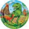 Unique Party 58314 - Piatti di Carta - 18 cm - Festa a Tema Dinosauri - Confezione da 8