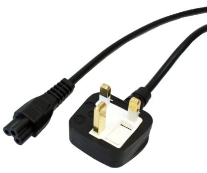 Loops 1.8m UK Mains Plug to C5 Clover Leaf Power Cable/Lead - 240V 5A Laptop Charger