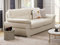 Vente-unique-Ledersofa 3-Sitzer - Leder - Elfenbein - Thibault