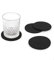 Oblique Unique® Filzuntersetzer rund 4er Pack für Tisch und Bar - Glasuntersetzer Untersetzer aus Filz (Schwarz)