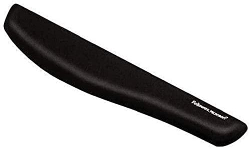 Fellowes PlushTouch Keyboard Wrist Rest, Featuring Microban Antimicrobial Protection, Black, 9252103