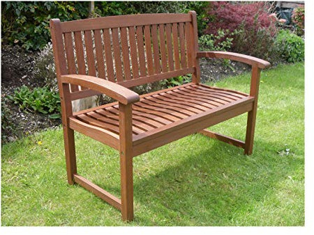 Henley 2 Seat Wood Garden Bench FSC®-Certified Hardwood Great Two Seater Outdoor Garden Patio Furniture