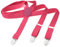 Herren Damen Long Hosenträger Y Form Style 3er Clips elastisch Schmal Unifarbe und Bunt mit verschiedenen Motiv, Rosa (Pink),Gr. One Size